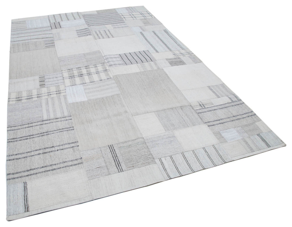 Rug N Carpet - Handmade Anatolian 6' 9'' x 10' 1'' Unique Patchwork Kilim Rug