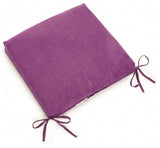 20"X19" Solid Microsuede Chair Cushions, Set of 2, Ultra Violet