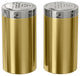 nu steel Jumbo Salt and Pepper Shakers, Gold