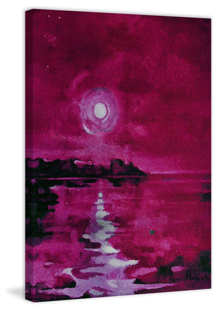 "Fuchsia Waters" Painting Print on Wrapped Canvas