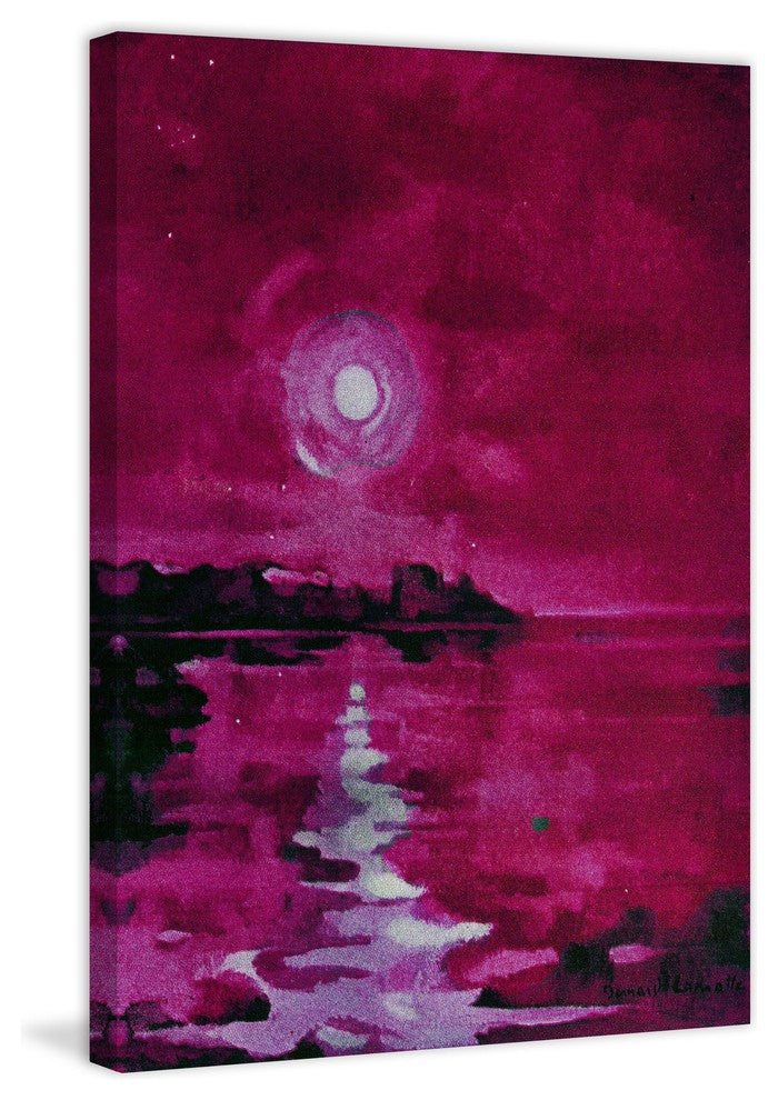 "Fuchsia Waters" Painting Print on Wrapped Canvas