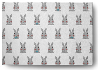 5' x 7' Bunny Fluffle Easter Chenille Indoor/Outdoor Rug