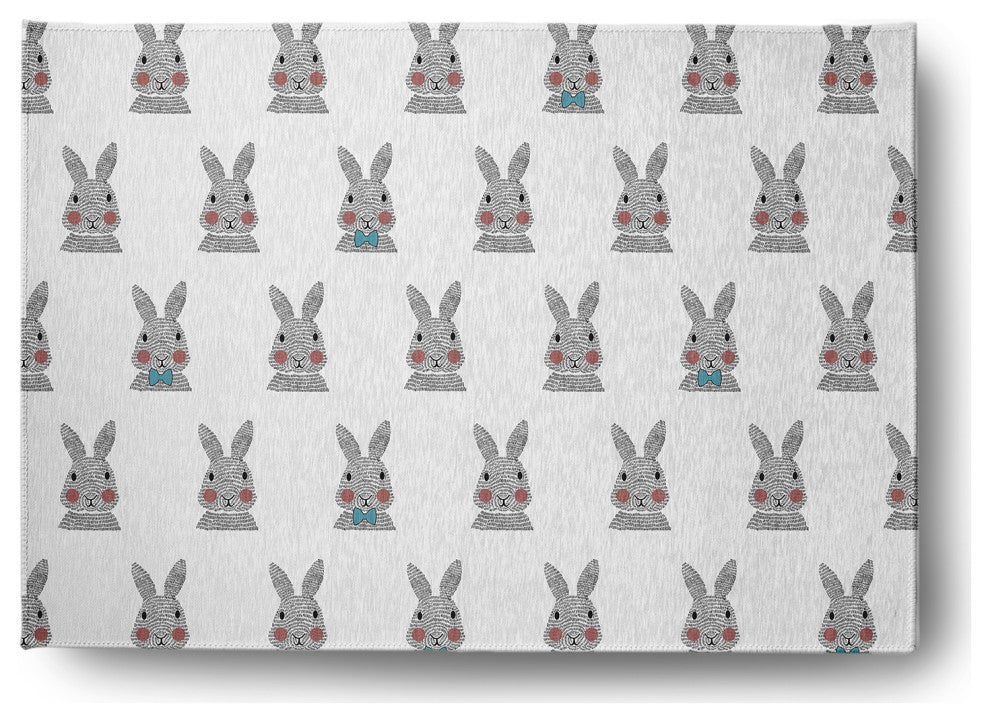 5' x 7' Bunny Fluffle Easter Chenille Indoor/Outdoor Rug