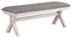 Furniture of America Egretta Fabric Padded Dining Bench in Gray