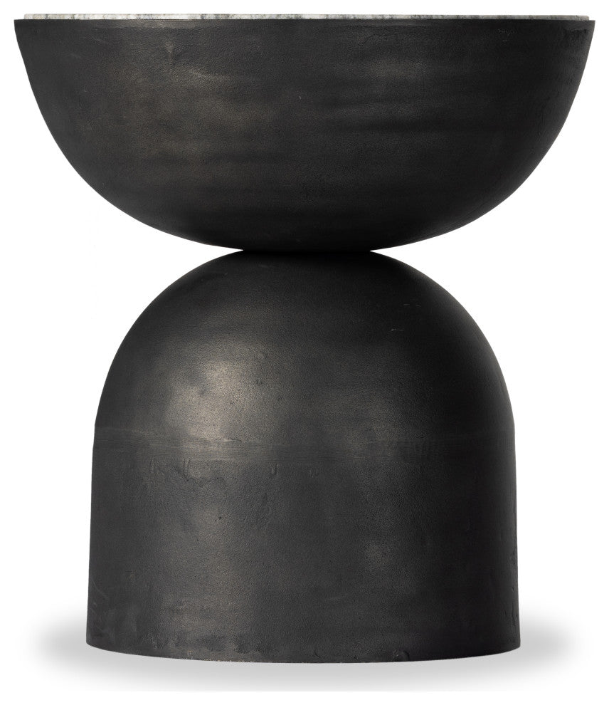 Corbett End Table-River Grey Marble