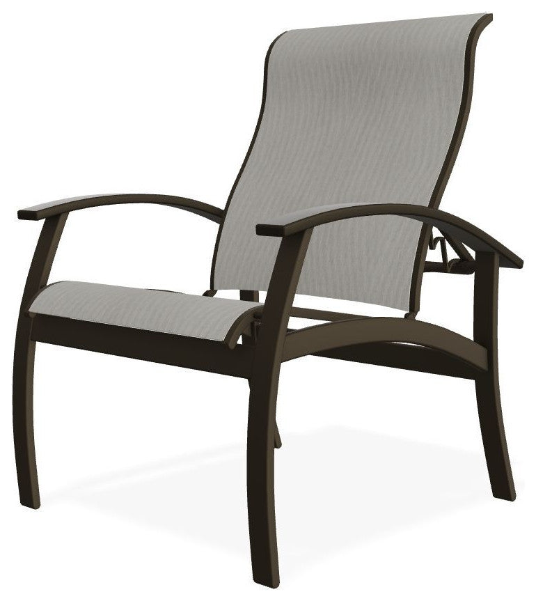 Belle Isle Sling Adjustable Outdoor Dining Chair, Augustine Oyster/Beachwood