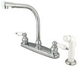Kingston Brass Centerset Kitchen Faucet, Polished Chrome