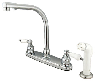 Kingston Brass Centerset Kitchen Faucet, Polished Chrome