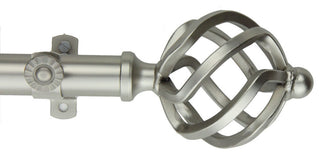 Walter Multi Angle Ceiling Rod 28-48", Satin Nickel, Two Sided