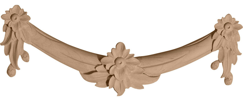 11 1/4"W x 4 1/4"H x 1"D Small Floral Swag, Alder