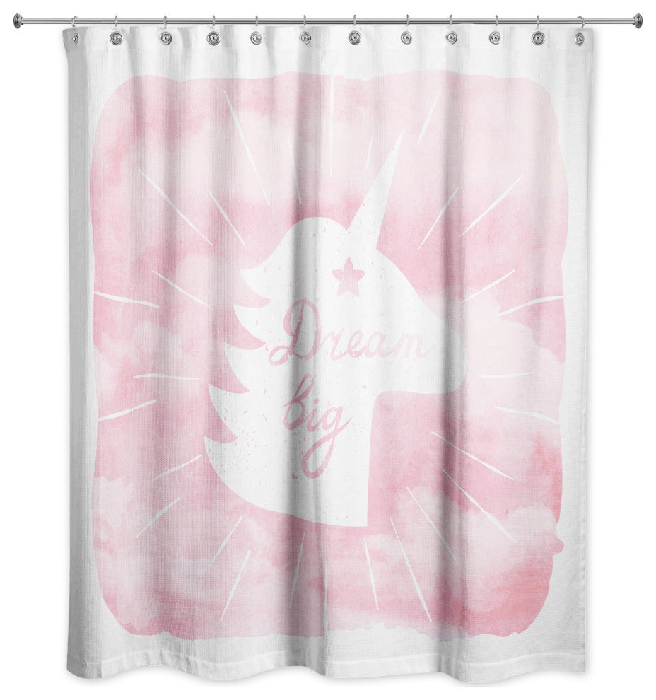 Dream Big Unicorn 71x74 Shower Curtain