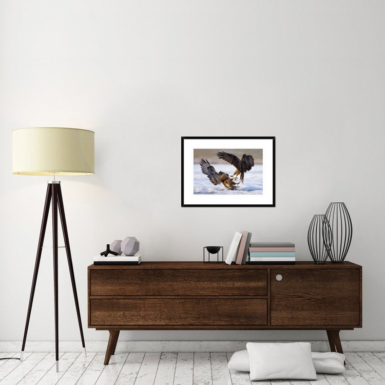 "Duel" Framed Digital Print by Ivan Kluciar, 30x22"