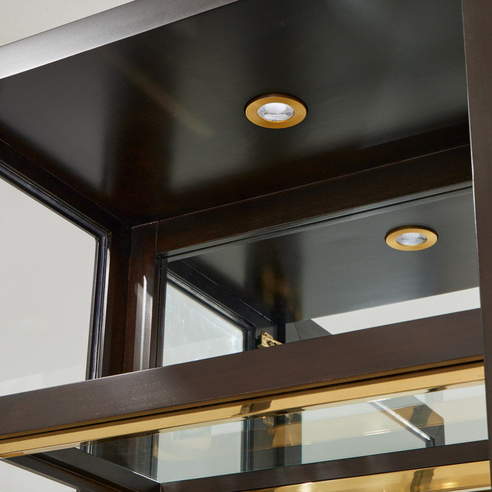 Belmont Place China Cabinet With LED Lighting Espresso