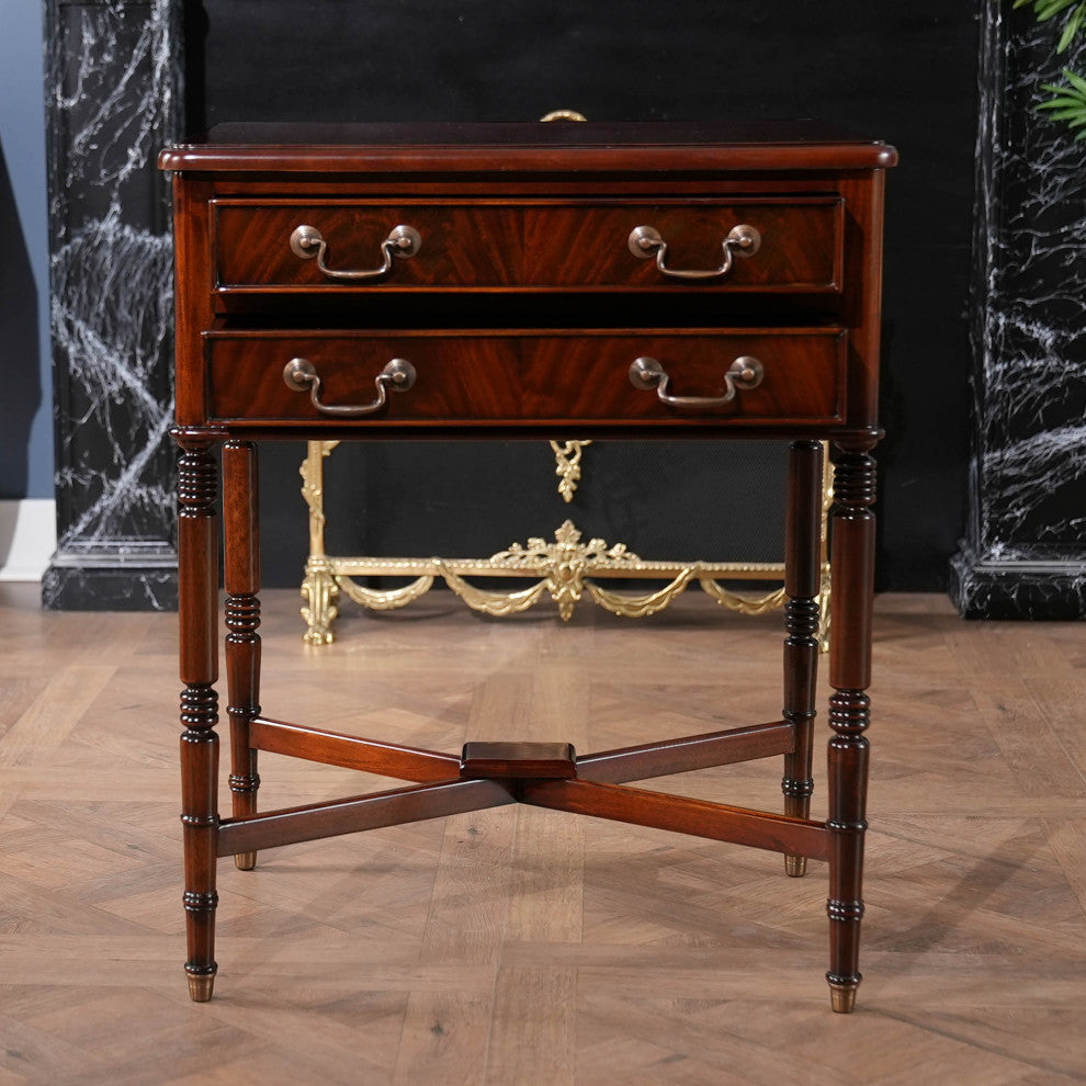 Mahogany Turned Leg Table