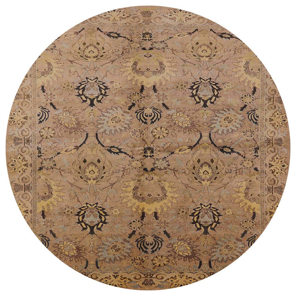 Ahgly Company Indoor Round Mid-Century Modern Area Rugs, 7' Round