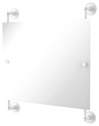 Prestige Regal Landscape Frameless Rail Mounted Mirror, Matte White