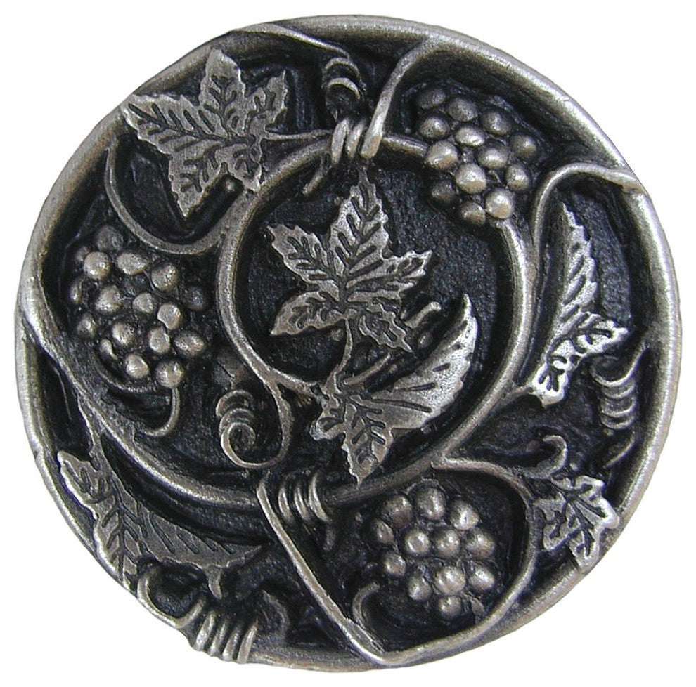 Grapevine Knob, Antique-Style Pewter