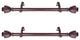 Rona 1 inch dia. Side Curtain Rod 12-20 inches Long (Set of 2), Mahogany