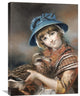 "A Market Girl Holding a Mallard Duck" Artwork, 22" x 30"