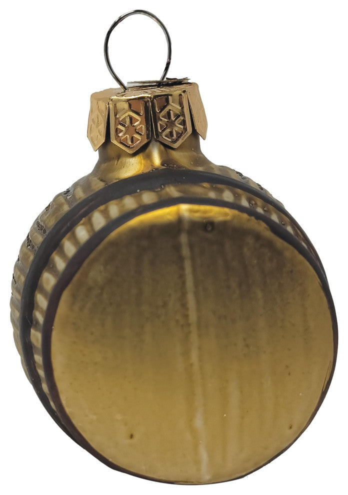 Luxe Glass Wine Barrel Keg Ornament Winery Vineyard Old World Cask Vintage Style