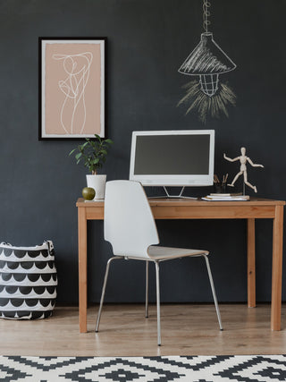 "One Line Figure" Framed Painting Print, 30x45