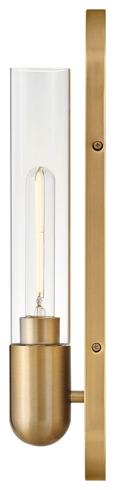 Lark Tully Medium Single Light Sconce, Lacquered Brass