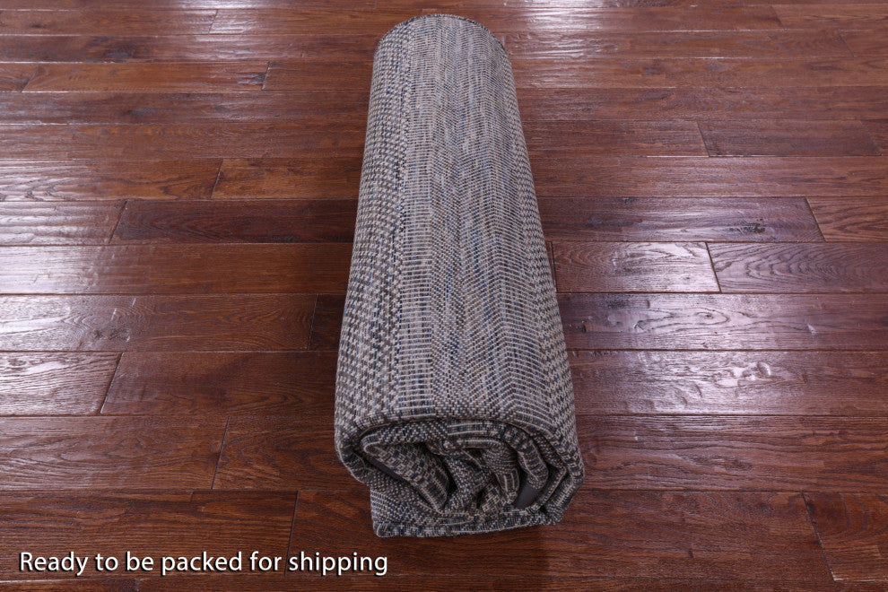 6' 1" X 9' 1" Savannah Grass Handmade Wool and Silk Rug Q11929