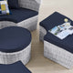 Scottsdale Canopy Outdoor Patio Daybed, Light Gray Navy