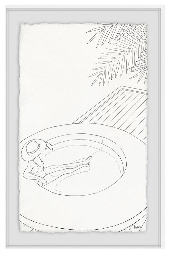 "Jacuzzi Hat" Framed Painting Print, 30"x45"
