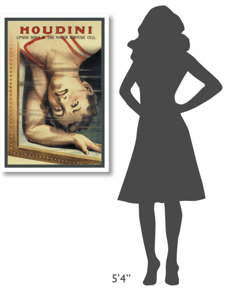 "Magicians: Houdini: Upside Down in the Water Torture Cell" Print, 26"x38"
