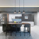 Beleser 3 Light Pendant Matte Black Metallic Smoked