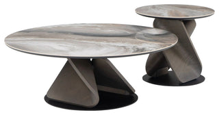 Modrest Schiff Modern Marbled Ceramic Coffee Table Set