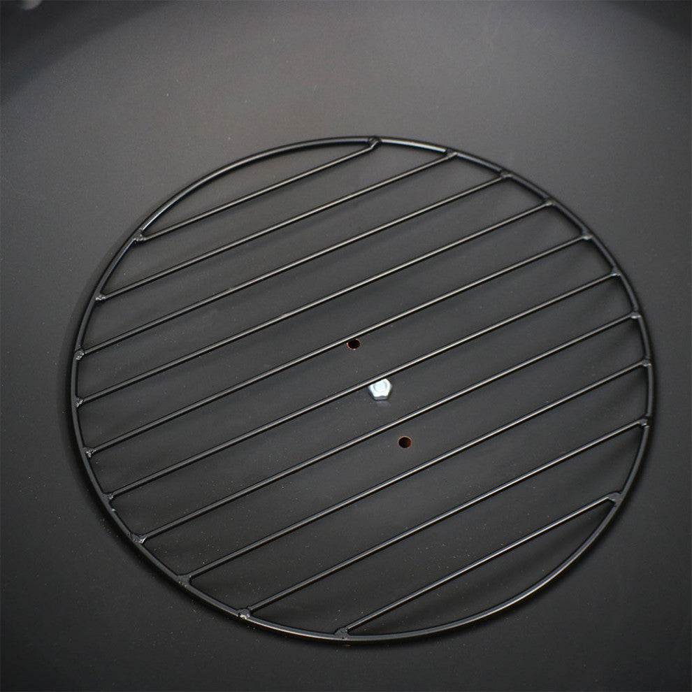 Sunnydaze Royal Cauldron Copper Fire Pit With Handles and Spark Screen, 30"