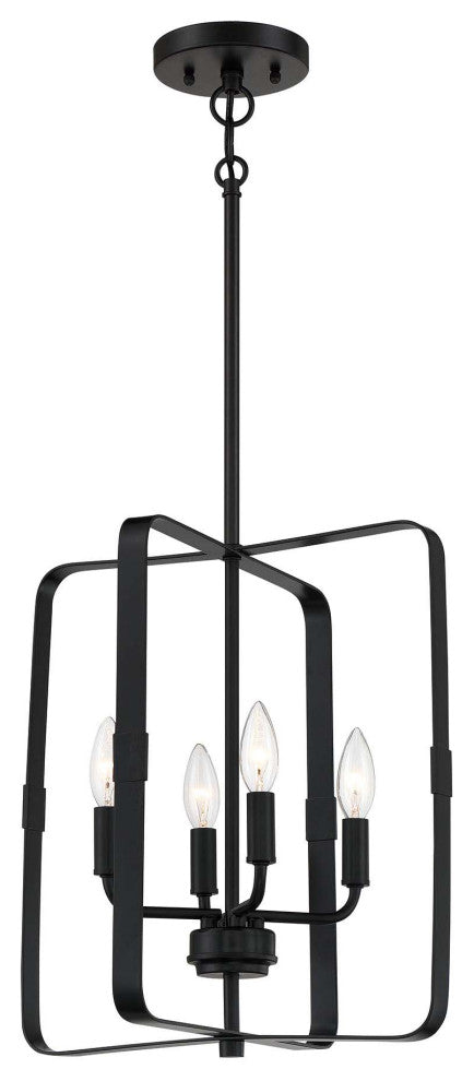 Stowe Foyer 4  Light  Flat Black