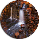 Waterfall In Hancock Gorge, Landscape Round Wall Art, 23"