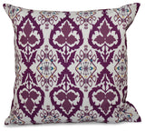 Bombay, Geometric Print Pillow, Purple, 20"x20"
