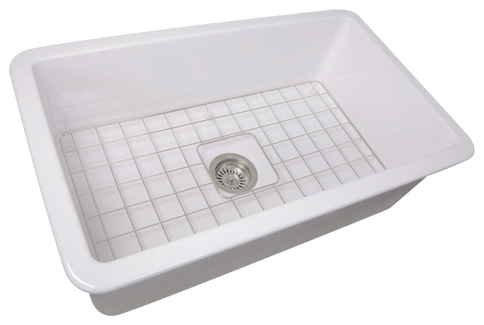 Nantucket Sinks Dualmount Fireclay Kitchen Sink Wellfleet, 32"