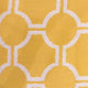 Honeycomb Yellow and Beige Luxury Throw Pillow, 20"x36" King