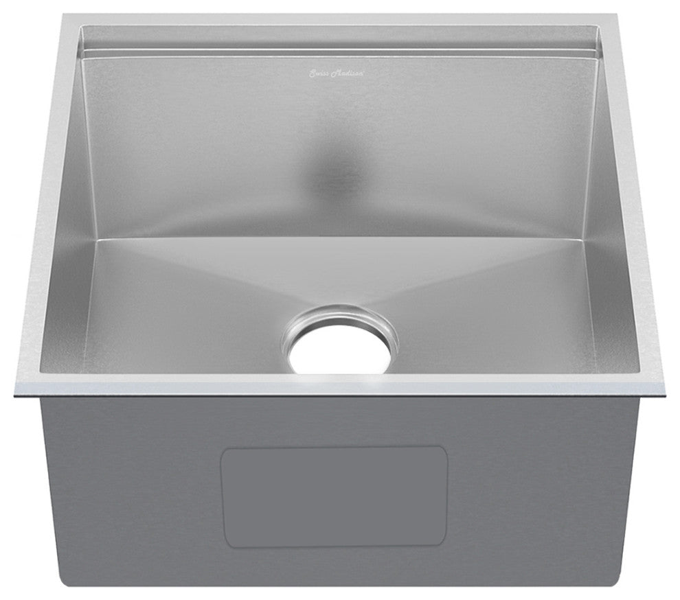 Rivage 22x19" Single Basin Undermount Kitchen Workstation Sink