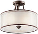 Kichler Lacey Semi Flush Light, Mission Bronze, 3