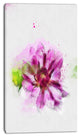 Purple Flower with Green Leaves, Floral Canvas Art Print, 16"x32"