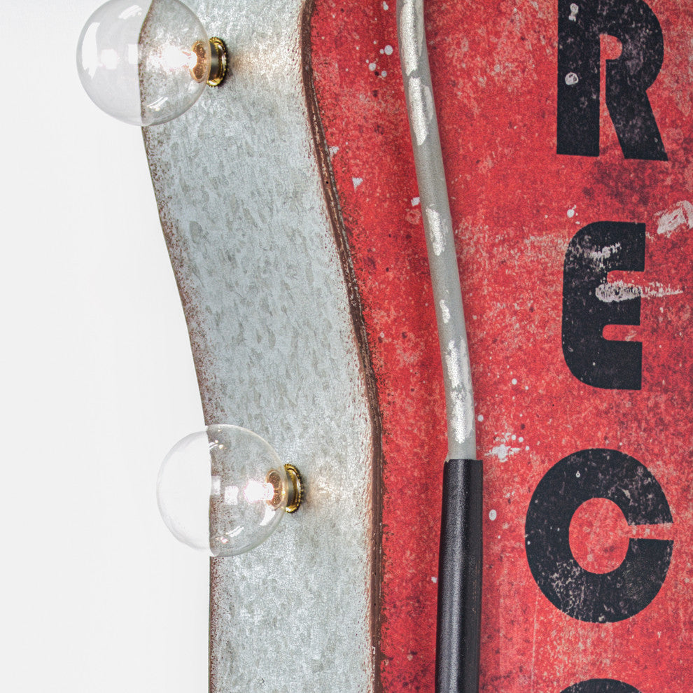 Record Town Vinyl LP's Tapes Vintage LED Sign