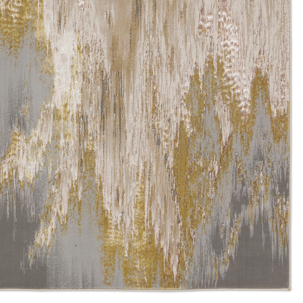 Ulysses Abstract Gold/ Gray Area Rug 5'X7'6"