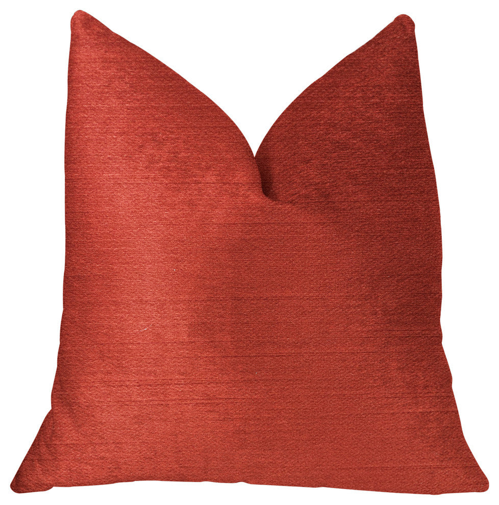 Cherry Love Orange and Red Luxury Throw Pillow, 26"x26"