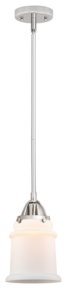 Canton Mini Pendant, Polished Chrome, Matte White, Matte White