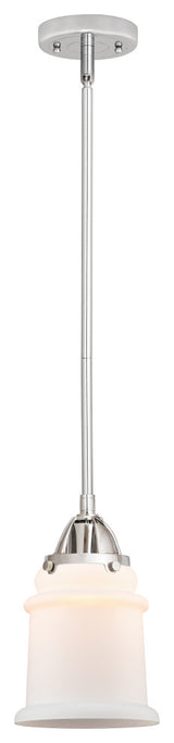 Canton Mini Pendant, Polished Chrome, Matte White, Matte White