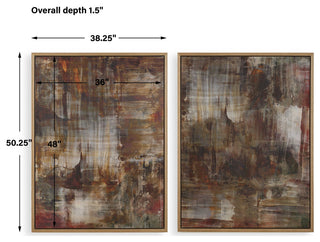 Uttermost Molten Patina Framed Canvases Set of 2