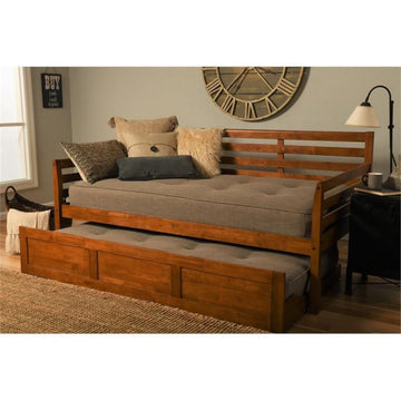 Kodiak Furniture Twin Size Daybed in Wood - Easy Assembly - Brown