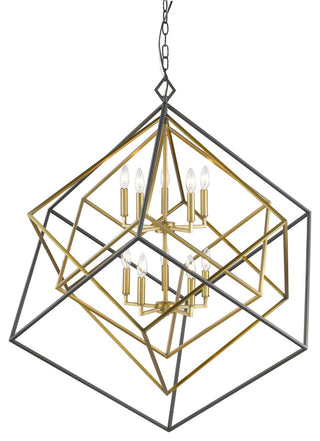 Z-Lite 457-10 Euclid 10 Light 42"W Two Tier Nested Cube - Matte Black