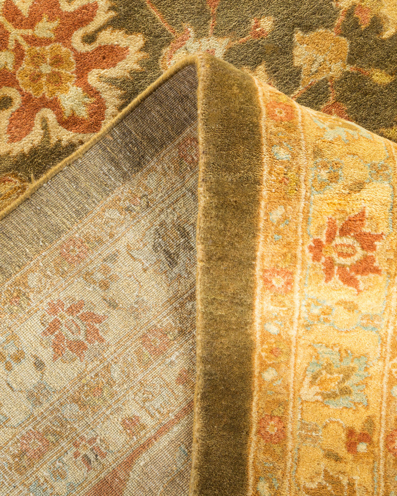 Mogul, One-of-a-Kind Hand-Knotted Area Rug Green, 12'6"x20'1"